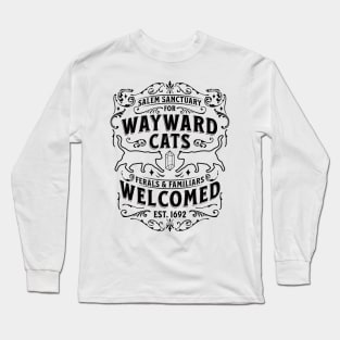 Witch Salem Sanctuary For Wayward Black Cats 1692 Halloween Long Sleeve T-Shirt